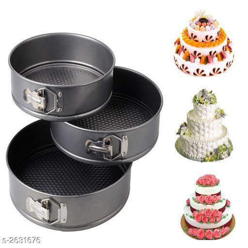 Aluminum Round Cake Pans Set (6", 7" & 8" Inch. by 2.2" Deep) Tier Baking Pans